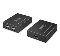 Kiterjesztő Cat.6 csavart érpáron, USB 2.0 akár 150m-ig, 4x USB-A akár 480 Mbps-ig, 1x RJ45 (Gigabit Ethernet) - készlet (vevő/adó)