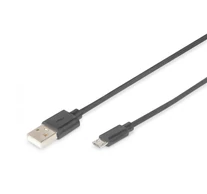 Digitus AK-300127-010-S USB kábel USB 2.0 1 M USB A Micro-USB B 0,48 Gbit/s Fekete