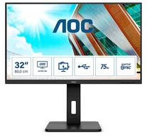 AOC P2 U32P2 számítógép monitor 80 cm (31.5") 3840 x 2160 pixelek 4K Ultra HD LED Fekete