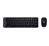 Logitech 920-003161 billentyűzet Egér mellékelve Irodai Vezeték nélküli RF QWERTY Nemzetközi amerikai Fekete