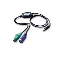 ATEN UC10KM-AT PS/2 kábel 0,9 M 2x 6-p Mini-DIN USB A Fekete