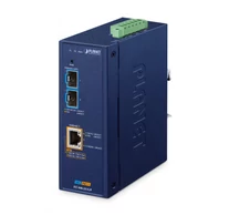 PLANET IP40 Industrial 2-Port hálózati média konverter Kék