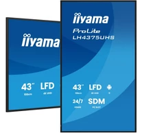 iiyama LH4375UHS-B2AG 43 hüvelykes 3840x2160 UHD IPS panel Matt 25% 500cd/m2 Táj és Portré
