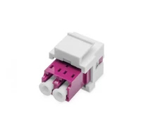 LC adapterhez való keystone tartó (LC/LC duplex adapterrel, multimódusú OM4, lila) mellékelve