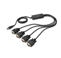 Digitus DA-70159 soros kábel Fekete 1,5 M USB A típus DB-9
