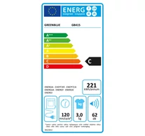 GreenBlue electric tumble dryer for clothes, 3kg load, GB415 GR