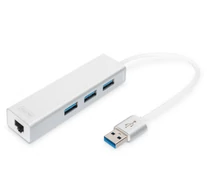 Digitus DA-70250-1 dokkoló állomás és port replikátor USB 3.2 Gen 1 (3.1 Gen 1) Type-A Ezüst, Fehér