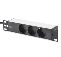 Digitus DN-95411 elektromos elosztó 2 M 3 AC kimenet(ek) Fekete