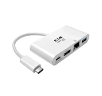 USB-C Többportos Adapter - HDMI, USB 3.0 Port, GbE, 60W PD Töltés, HDCP, Fehér