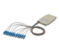Optikai szálhegesztő tálca 12 színes SC pigtail-lel (UPC), MM OM3 50/125, 2 m, LSZH