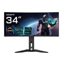 GIGABYTE MO34WQC2 számítógép monitor 86,4 cm (34") 3440 x 1440 pixelek Wide Quad HD OLED Fekete