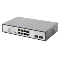 Digitus DN-95140 hálózati kapcsoló Beállítást nem igénylő (unmanaged) Gigabit Ethernet (10/100/1000) Ethernet-áramellátás (PoE) támogatása Fekete, Ezüst