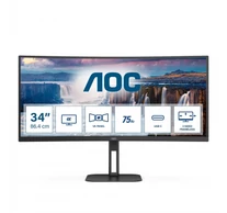 AOC V5 CU34V5C/BK számítógép monitor 86,4 cm (34") 3440 x 1440 pixelek Wide Quad HD LED Fekete