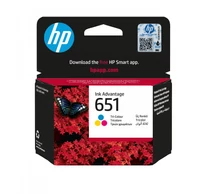 HP 651 Tri-color Original Ink Advantage Cartridge tintapatron 1 db Eredeti Standard teljesítmény Cián, Magenta, Sárga