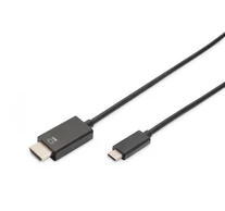 Digitus AK-300330-050-S video átalakító kábel 5 M USB C-típus DisplayPort Fekete
