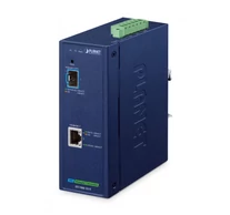 PLANET IP40 Industrial 1-Port hálózati média konverter 10000 Mbit/s Kék