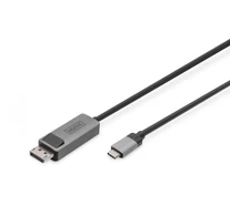 Digitus DB-300334-010-S video átalakító kábel 1 M USB C-típus DisplayPort Fekete