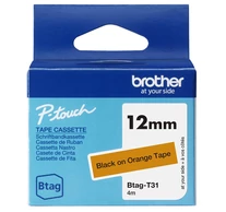 Brother BTAG-T31 címkéző szalag Narancsosan fekete