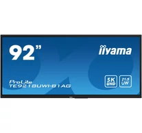 iiyama TE9218UWI-B1AG tartalomszolgáltató (signage) kijelző Interaktív síkképernyő 2,32 M (91.5") LED Wi-Fi 500 cd/m² 5K Ultra HD Fekete Érintőképernyő Beépítet