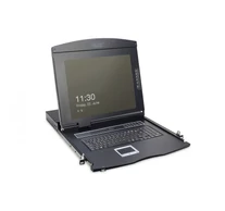 Digitus DS-72210-2US rack konzol 43,2 cm (17") 1280 x 1024 pixelek Fekete 1U