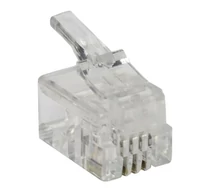 RJ9 Modular plug (4P4C), unshielded, stranded cable, 100 pieces