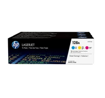 HP 128A 3-pack Cyan/Magenta/Yellow Original LaserJet Toner Cartridges