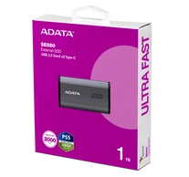 ADATA SSD Külső USB 3.2 1TB SE880 Elite, Type-C, Szürke