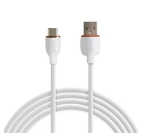Delight 55553WH1 ADATKÁBEL, TYPE-C / USB-A, FEHÉR, 1 M,  2.4A, 12 W