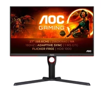 AOC Gaming 180Hz monitor 27" Q27G3XMN/BK, 2560x1440 16:9, 1.000cd/m2, 1ms, 2xHDMI/DisplayPort, áll. mag.,pivot, HDR1000