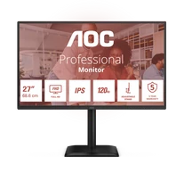AOC IPS monitor 27" 27E4U 1920x1080, 16:9, 300cd/m2, 4ms, VGA/HDMI/USB, hangszóró, 120 Hz, áll.mag., pivot