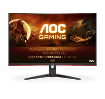 AOC Ívelt Gaming 240Hz VA monitor 31.5" C32G2ZE/BK, 1920x1080, 16:9, 300cd/m2, 1ms, 2xHDMI/DisplayPort