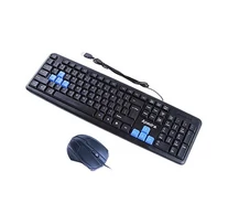 APEDRA Vezetékes billentyűzet + egér, KM-520, USB HUN Fekete