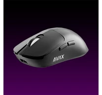 AVAX Vezeték Nélküli Egér - LW03 PRO PAW3395 Tri-mode 8k lightweight Gamer, fekete