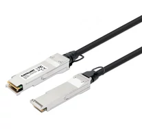 Intellinet 508490 InfiniBand és száloptikai kábel 0,5 M QSFP+ Fekete, Ezüst