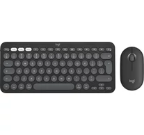 Logitech 920-012244 billentyűzet Egér mellékelve Univerzális RF vezeték nélküli + Bluetooth QWERTY Nemzetközi amerikai Grafit
