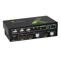Techly IDATA KVM-HDMI2U KVM kapcsoló 2x1 HDMI/USB 4K60Hz USB 2.0-val