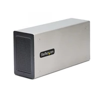 StarTech.com 2TBT3-PCIE-ENCLOSURE dokkoló állomás és port replikátor Vezetékes Thunderbolt 3 Ezüst