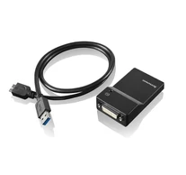 Lenovo USB 3.0 - DVI/VGA video digitalizáló adapter 2048 x 1152 pixelek Fekete