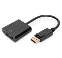 Digitus AK-340403-001-S video átalakító kábel 0,15 M DisplayPort VGA (D-Sub) Fekete
