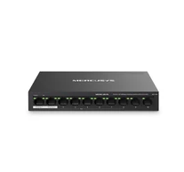 Mercusys MS110P hálózati kapcsoló Vezérelt Fast Ethernet (10/100) Ethernet-áramellátás (PoE) támogatása Fekete