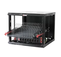 Techly I-CABINET-TRAY14BK Kihúzható Rack Polc Mobil Eszközök Számára 14 Hellyel