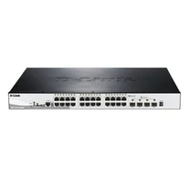 D-Link DGS-1510-28XMP hálózati kapcsoló Vezérelt L2/L3 Gigabit Ethernet (10/100/1000) Ethernet-áramellátás (PoE) támogatása Fekete, Szürke