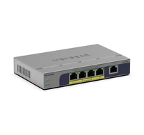 NETGEAR GS105P Beállítást nem igénylő (unmanaged) Gigabit Ethernet (10/100/1000) Ethernet-áramellátás (PoE) támogatása Asztali/falra szerelhető Szürke