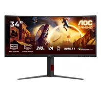 AOC G4 CU34G4Z számítógép monitor 86,4 cm (34") 3440 x 1440 pixelek Wide Quad HD LED Fekete, Vörös