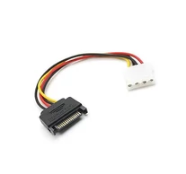 BLACKBIRD Tápkábel SATA 15 pin plug to Molex 4 pin female, 12cm