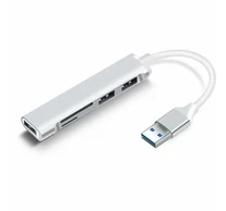 BLACKBIRD USB 3.0 BYL-2508 multiport hub 5in1 3xUSB3.0, SD, TF, ezüst, aluminium ház