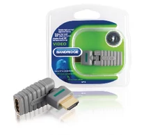 Nagy Sebességű HDMI Adapter Ethernettel Forgatható HDMI Csatlakozó - HDMI Aljzat Szürke