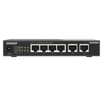 QNAP QSW-2104-2T-R2 hálózati kapcsoló Beállítást nem igénylő (unmanaged) 10G Ethernet (100/1000/10000) Asztali Fekete