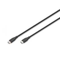 Szilikon USB-C - USB-C tápkábel, USB 2.0 60W, 1 m, fekete