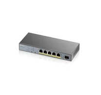 Zyxel GS1350-6HP-EU0101F hálózati kapcsoló Vezérelt L2 Gigabit Ethernet (10/100/1000) Ethernet-áramellátás (PoE) támogatása Szürke